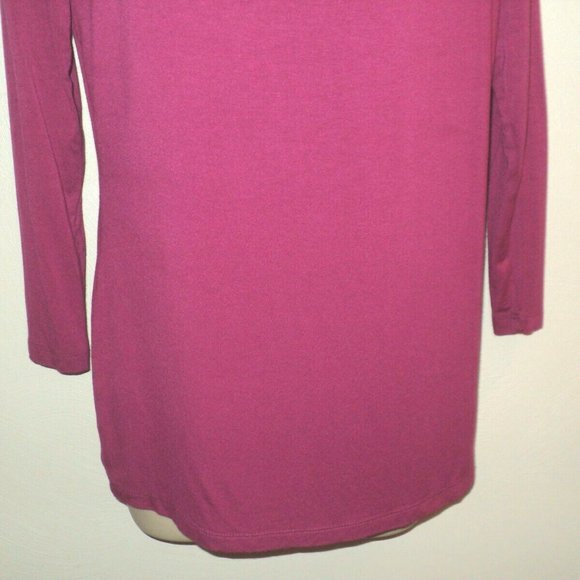 Patrizia Luca Milano Top M Magenta Mock Turtleneck - Picture 3 of 7